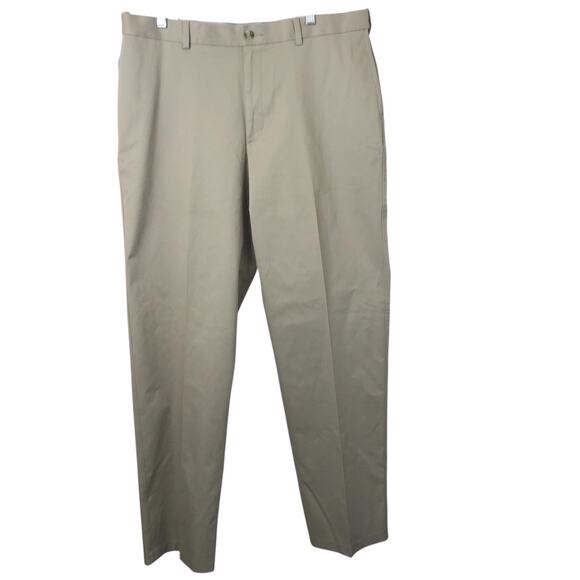 Savane NWT Flat Front Big & Tall Expandable Waist Performance Chino Pants 38X36 - Picture 1 of 8